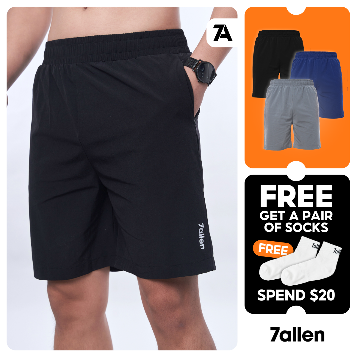 7allen Windbreaker Sports Shorts 1