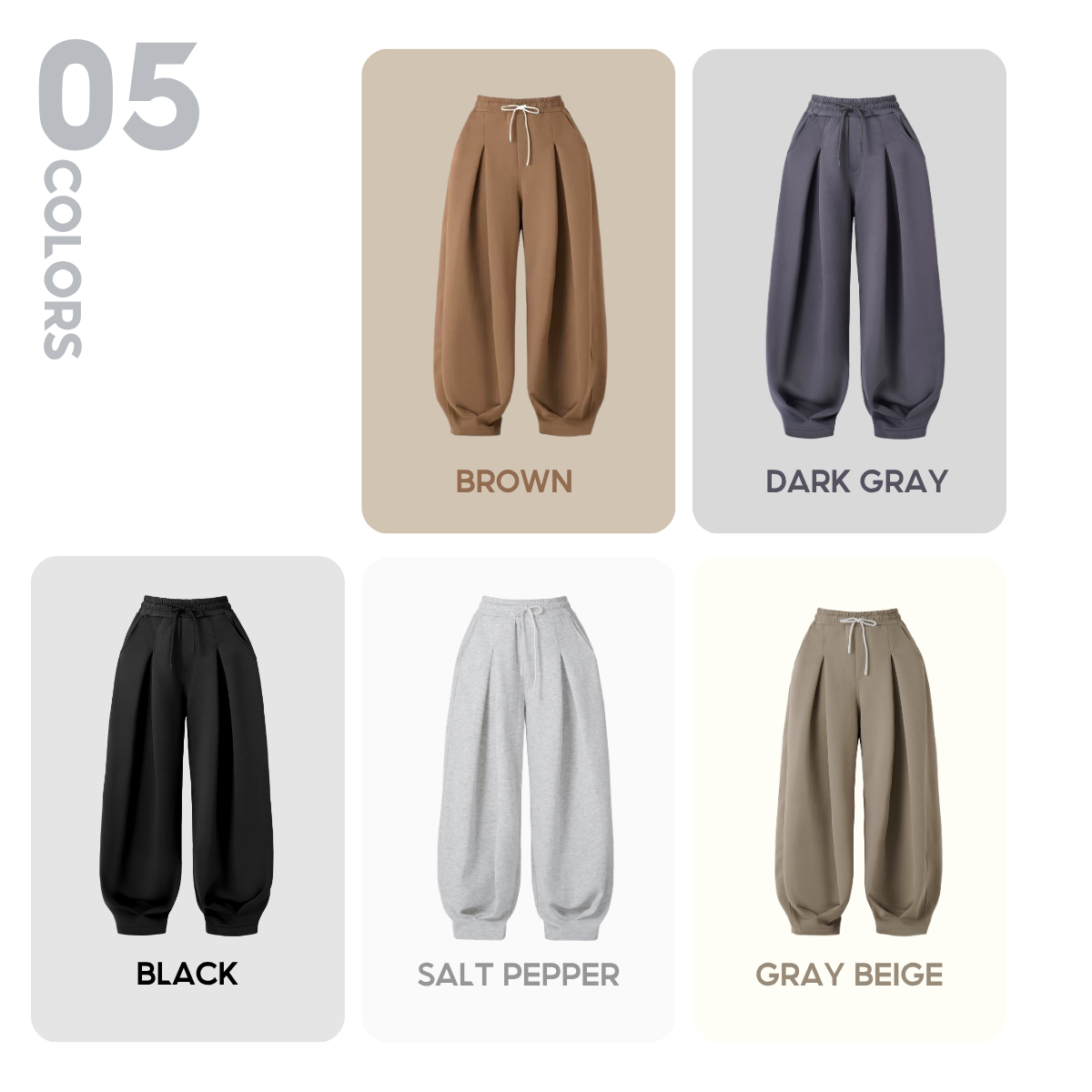 7allen Pleated Sweat Pants Core Fleece Cotton , Loose Pants, Casual Pants, Jogger Pants Men, Baggy Sweatpants