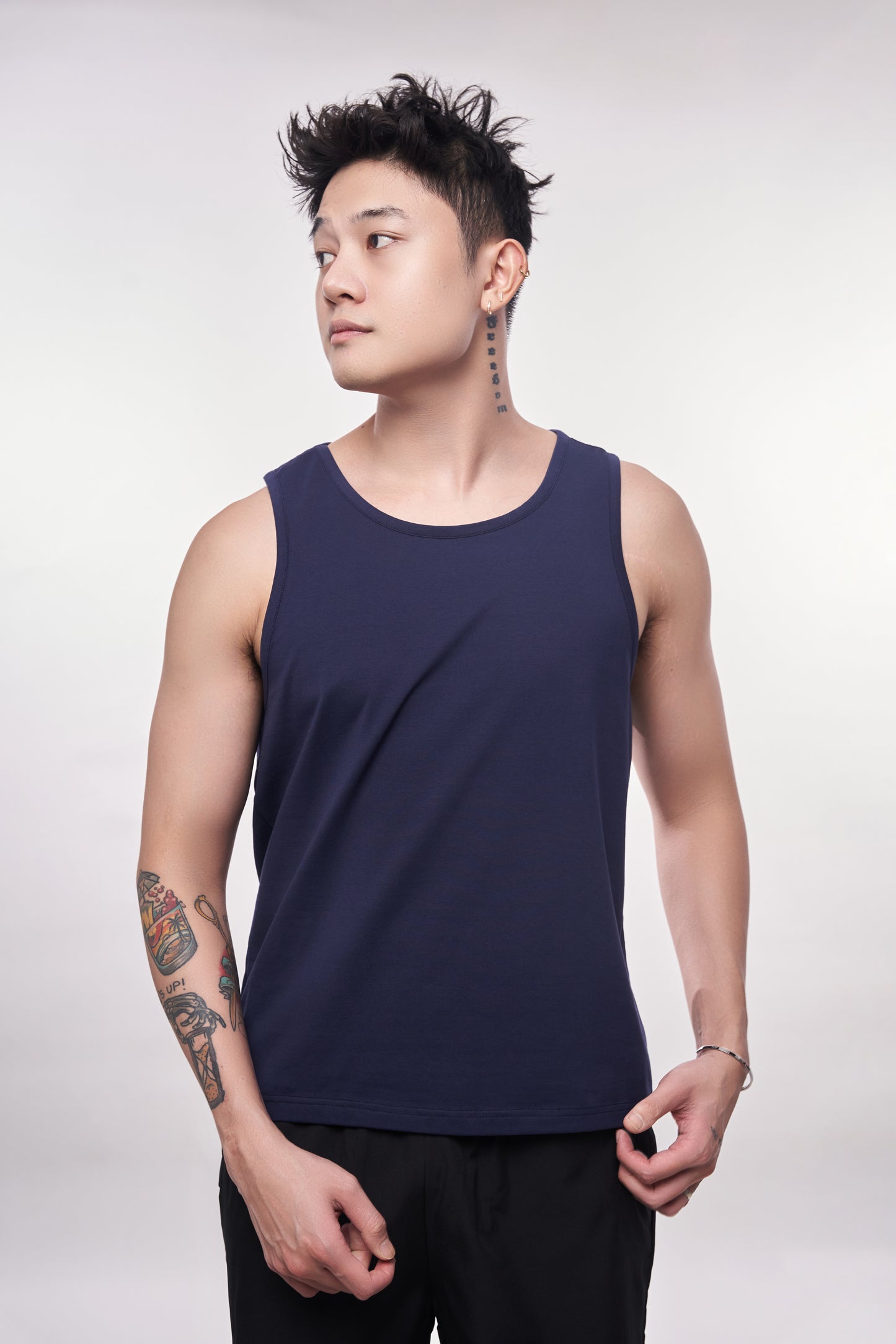 7allen Men's Stretch Cotton Tank Top | Casual Sleeveless Top for Men | Men's Singlet