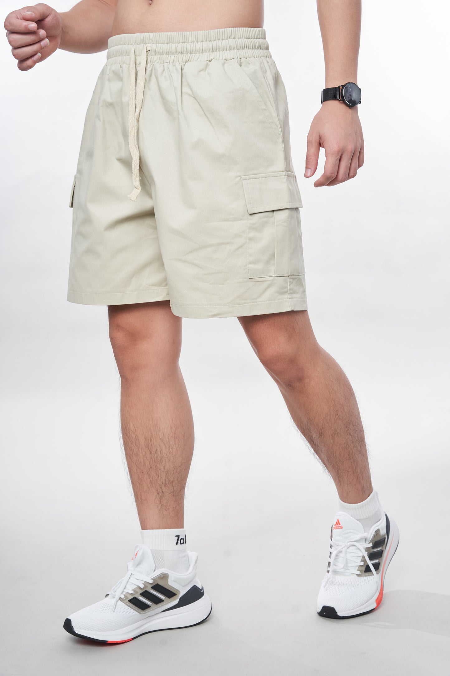 7allen Cargo Pocket Khaki Shorts
