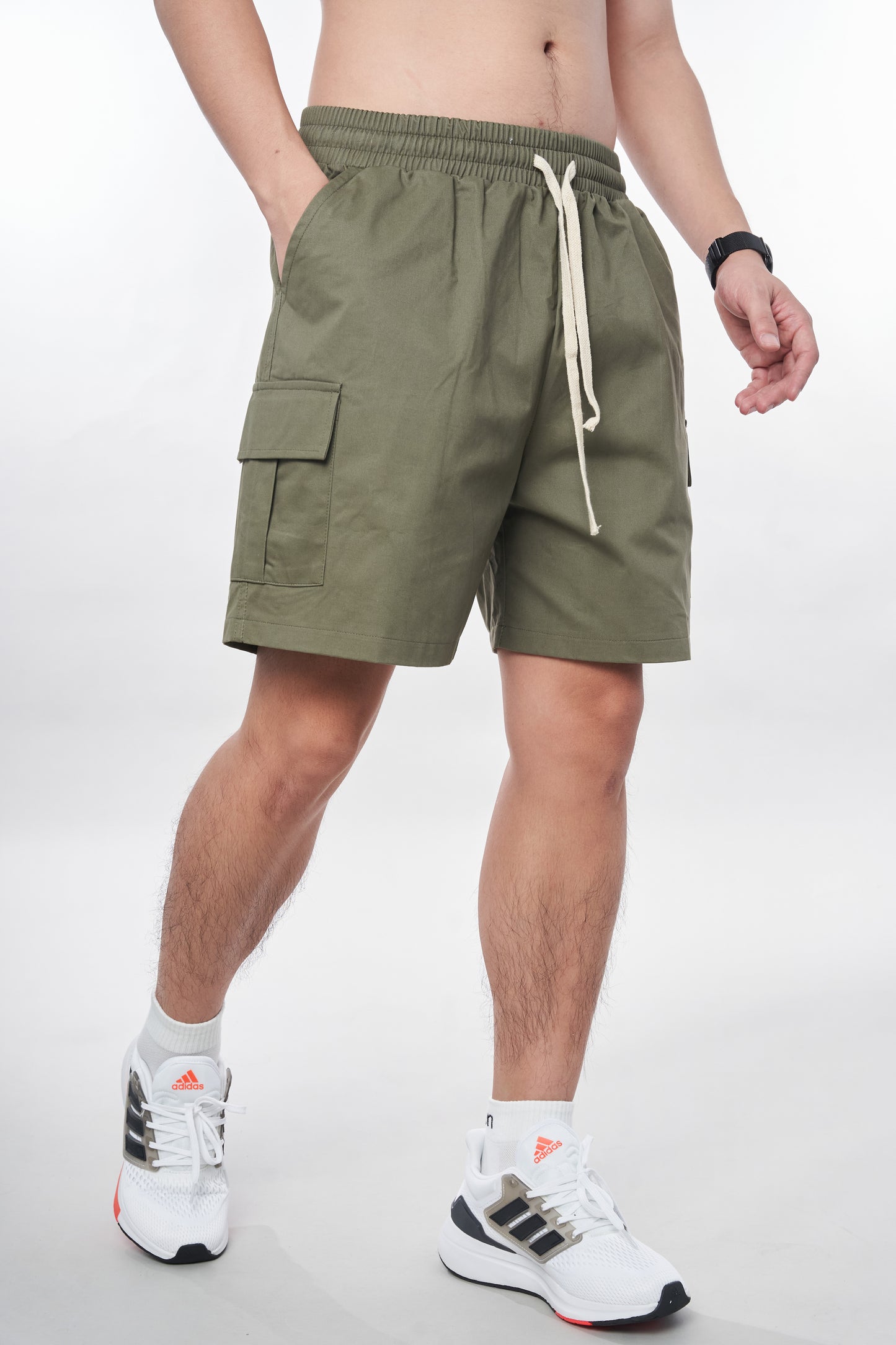 7allen Cargo Pocket Khaki Shorts