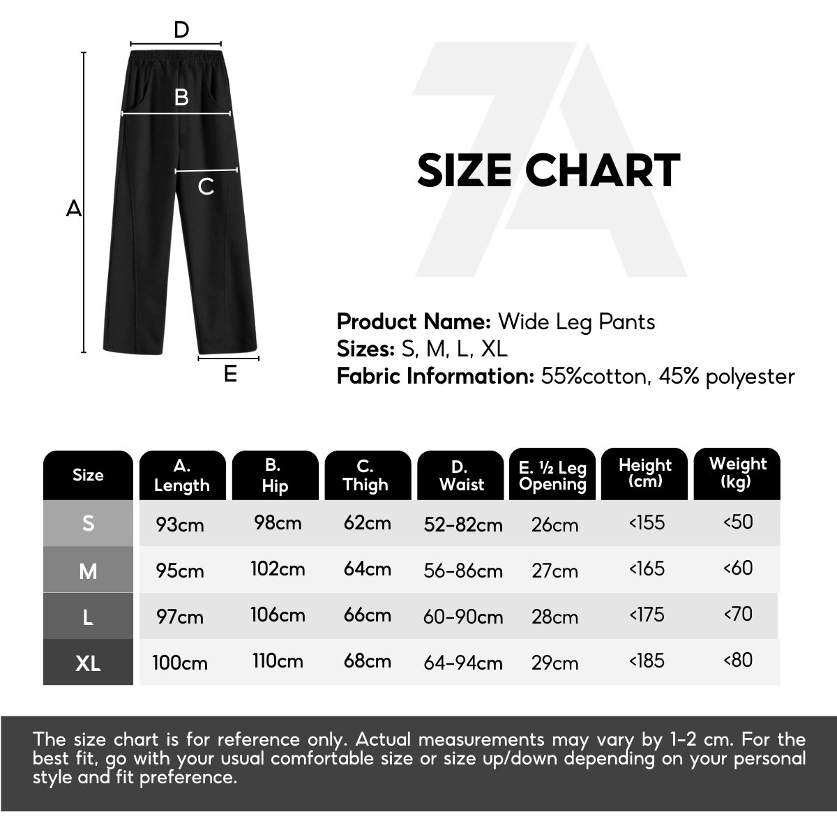 7allen Wide Leg-Pants Core Fleece