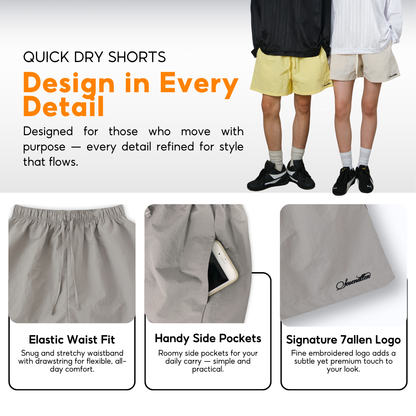 7allen Quick Dry Shorts 100% Nylon