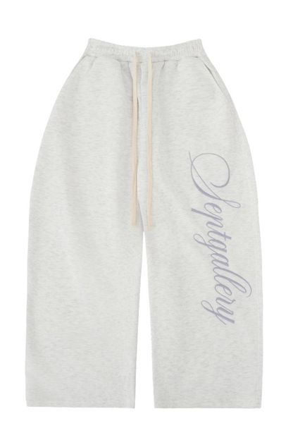 7allen Unisex Wide Leg Sweatpants With Embroidery