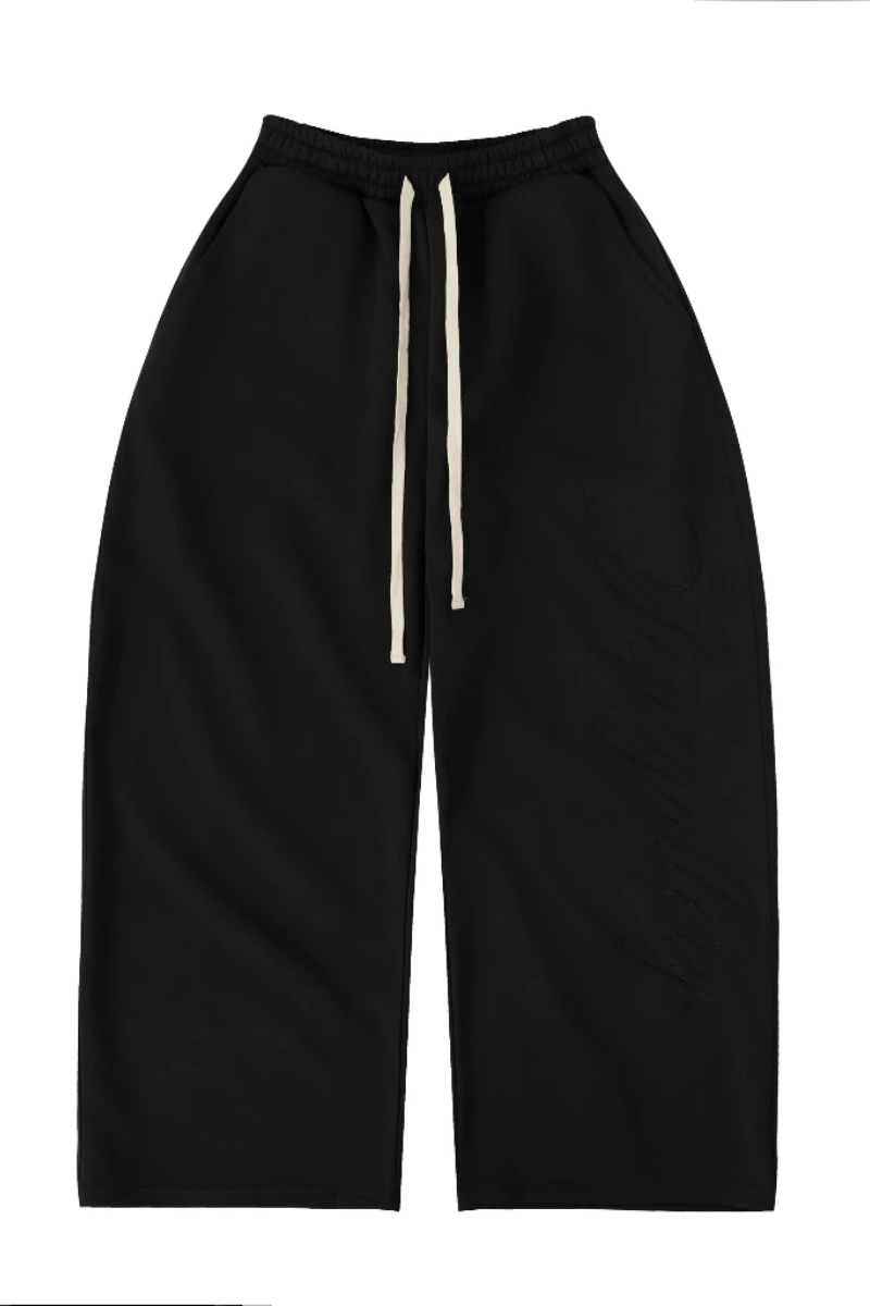 7allen Unisex Wide Leg Sweatpants With Embroidery