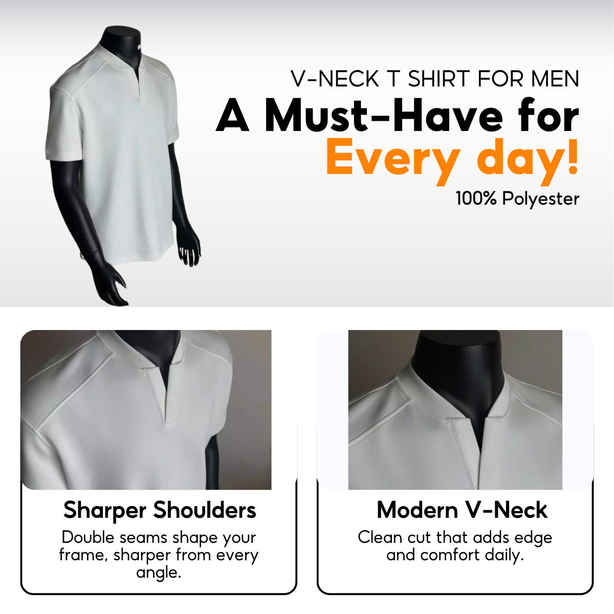 7allen Regular Fit V-Neck T-Shirt Men