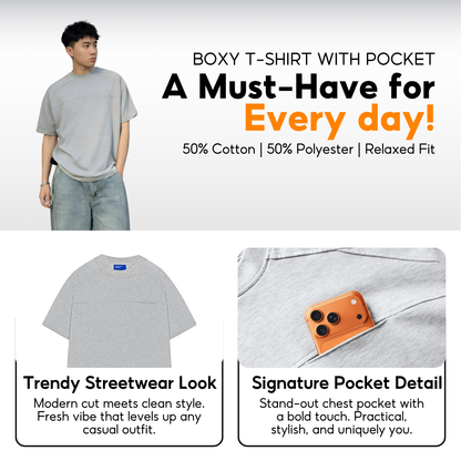 7allen Unisex Oversized T-Shirt Man With Pocket