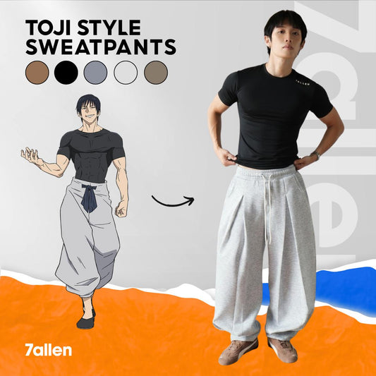 7allen Pleated Sweat Pants Core Fleece Cotton , Loose Pants, Casual Pants, Jogger Pants Men, Baggy Sweatpants