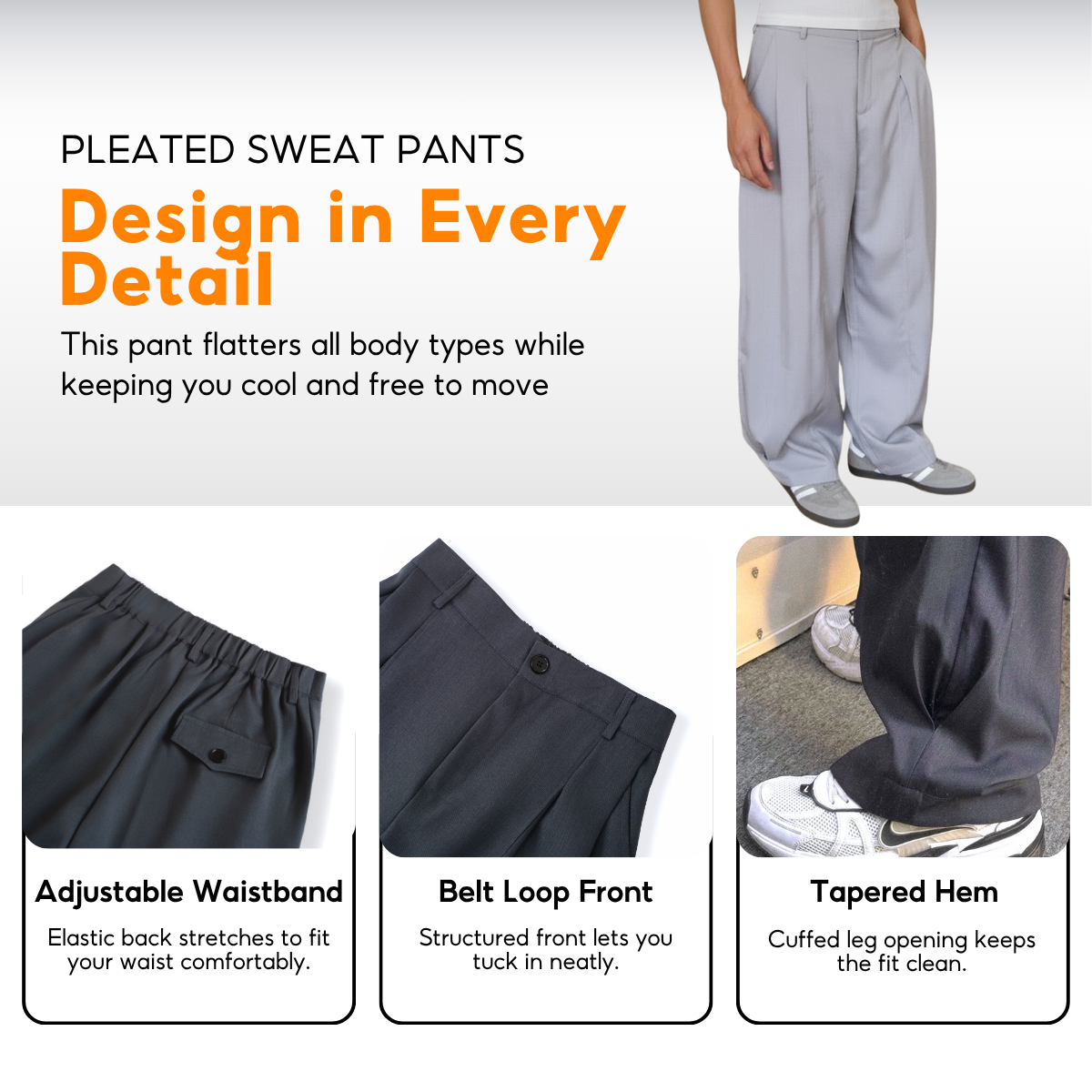 7allen Pleated Wide-Leg Pants