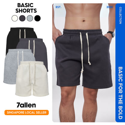 7allen Easy Solid Sweatshorts 2-Layer Fabric