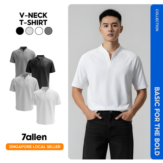 7allen Regular Fit V-Neck T-Shirt Men