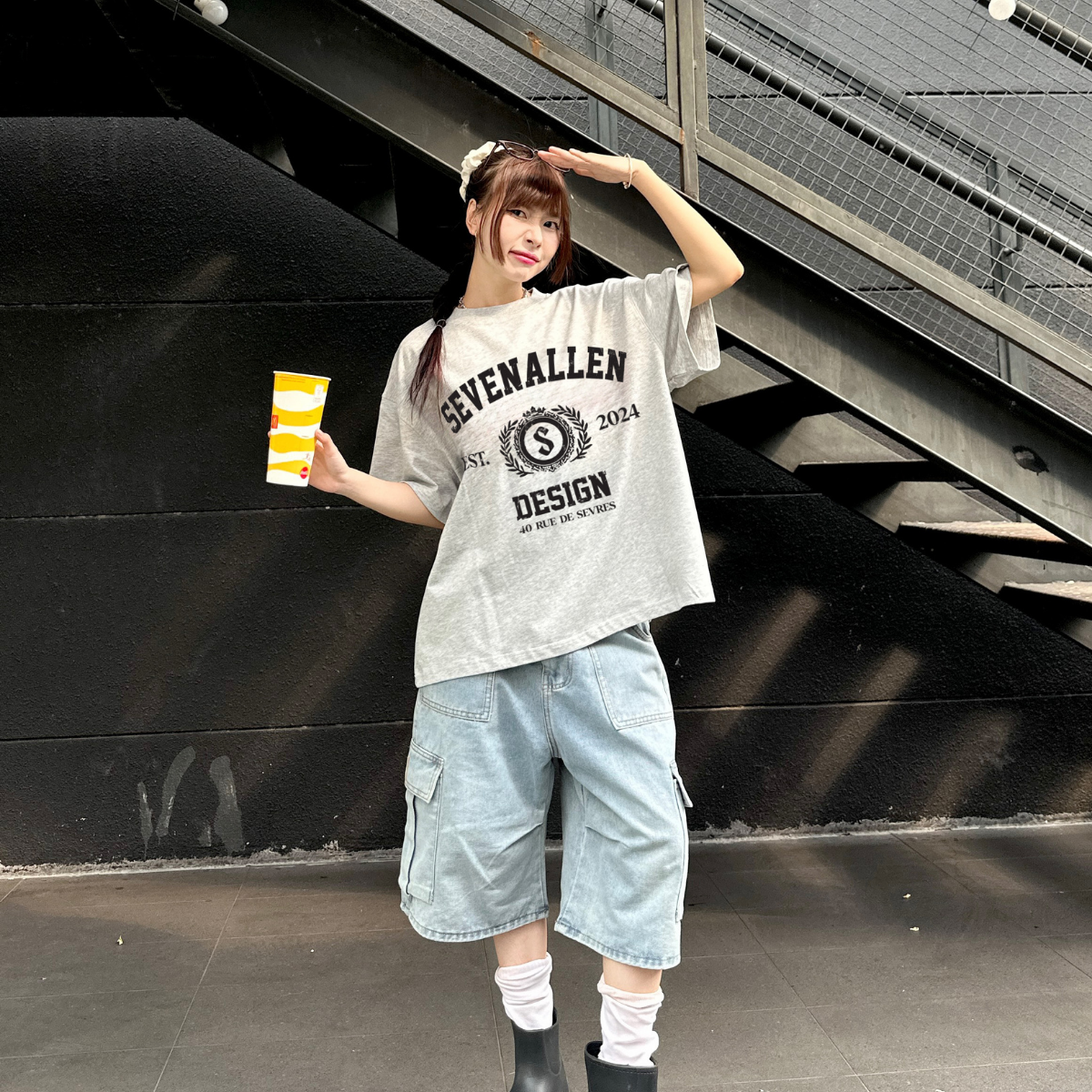 7allen Unisex Boxy T-Shirt 100% Cotton 250gsm, Graphic Tee