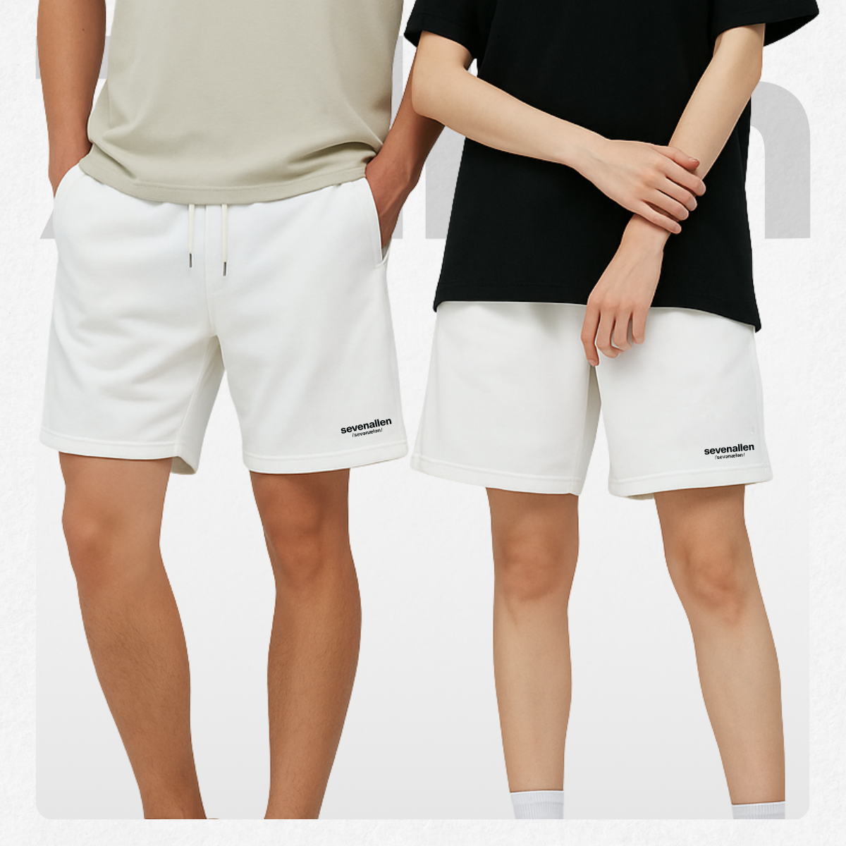 7allen Unisex Basic Sweat Shorts Core Fleece Cotton