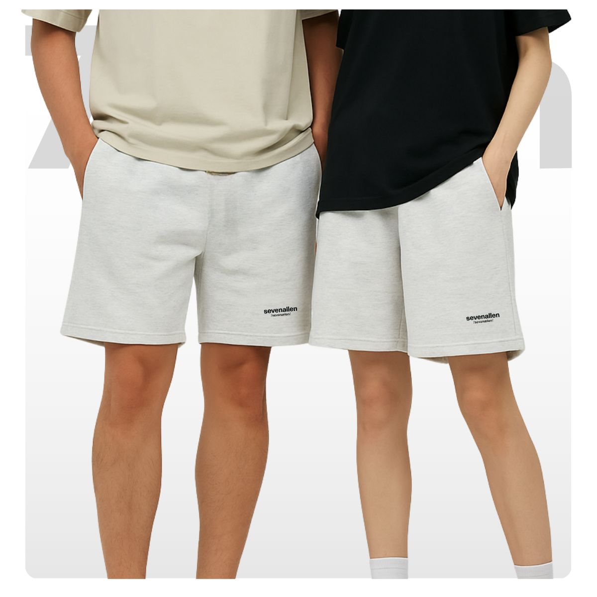 7allen Unisex Basic Sweat Shorts Core Fleece Cotton