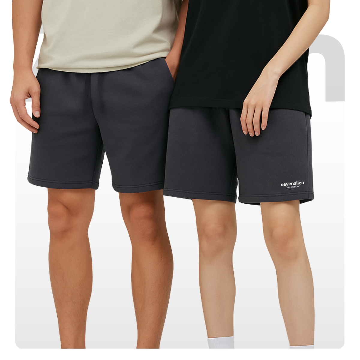 7allen Unisex Basic Sweat Shorts Core Fleece Cotton