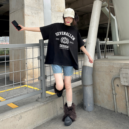 7allen Unisex Boxy T-Shirt 100% Cotton 250gsm, Graphic Tee