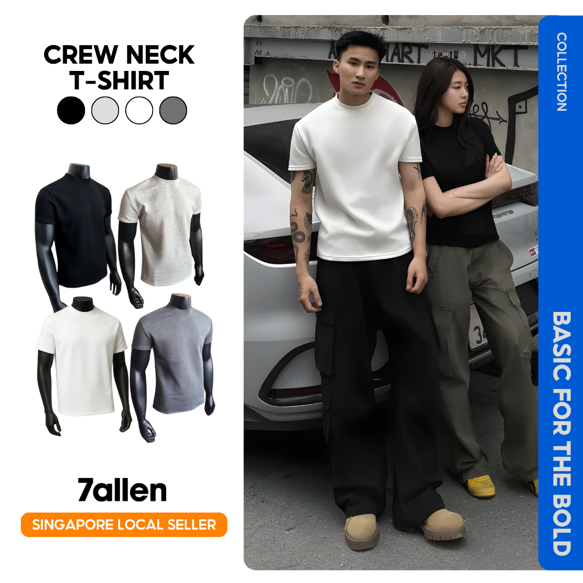 7allen Regular Fit Crew neck T-Shirt Men