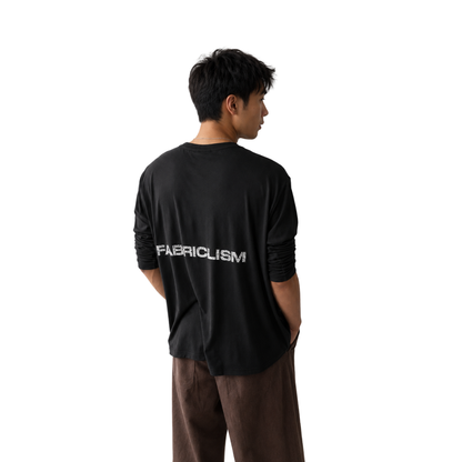 7allen Unisex Boxy Long Sleeve T Shirt - black color