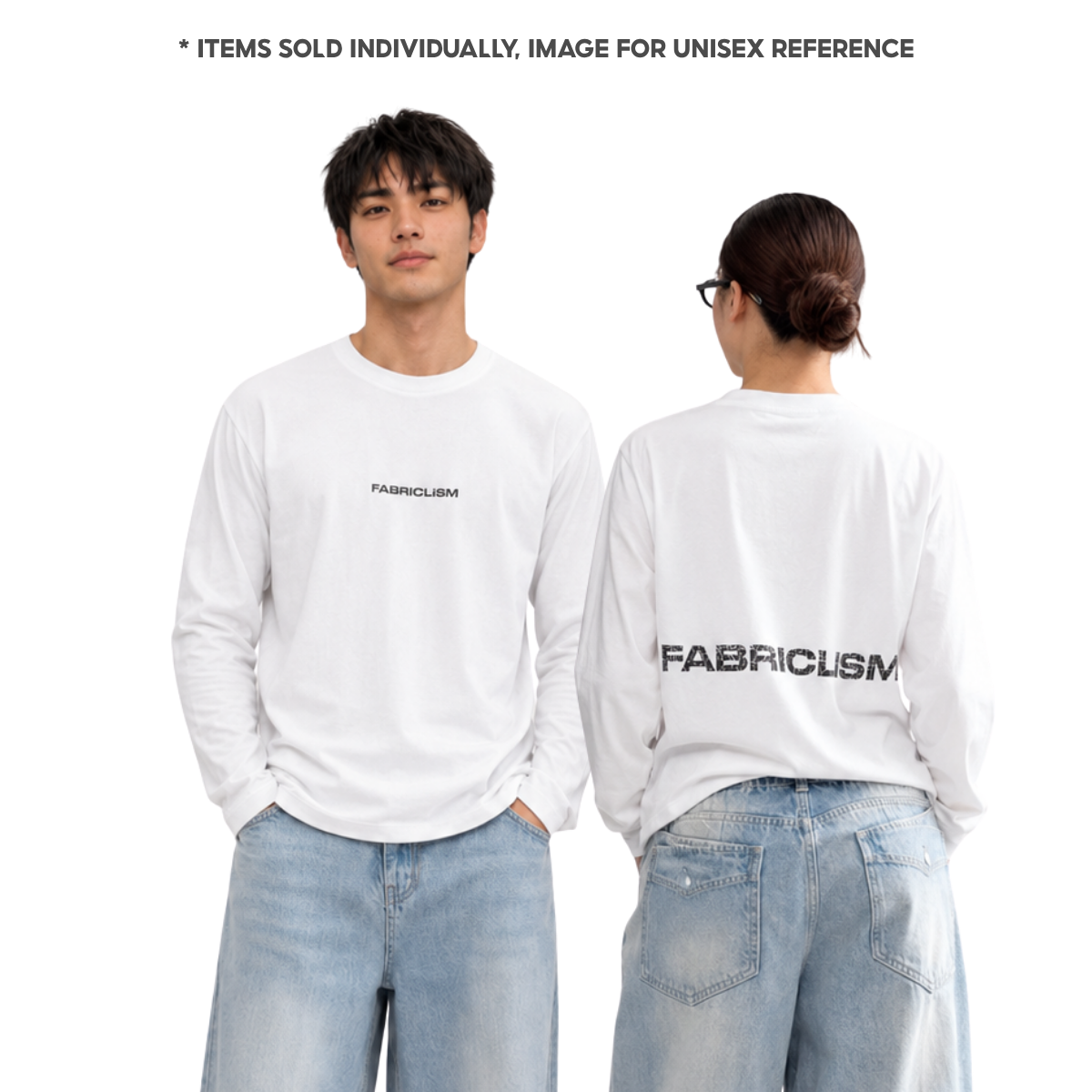 7allen Unisex Boxy Long Sleeve T Shirt - white color