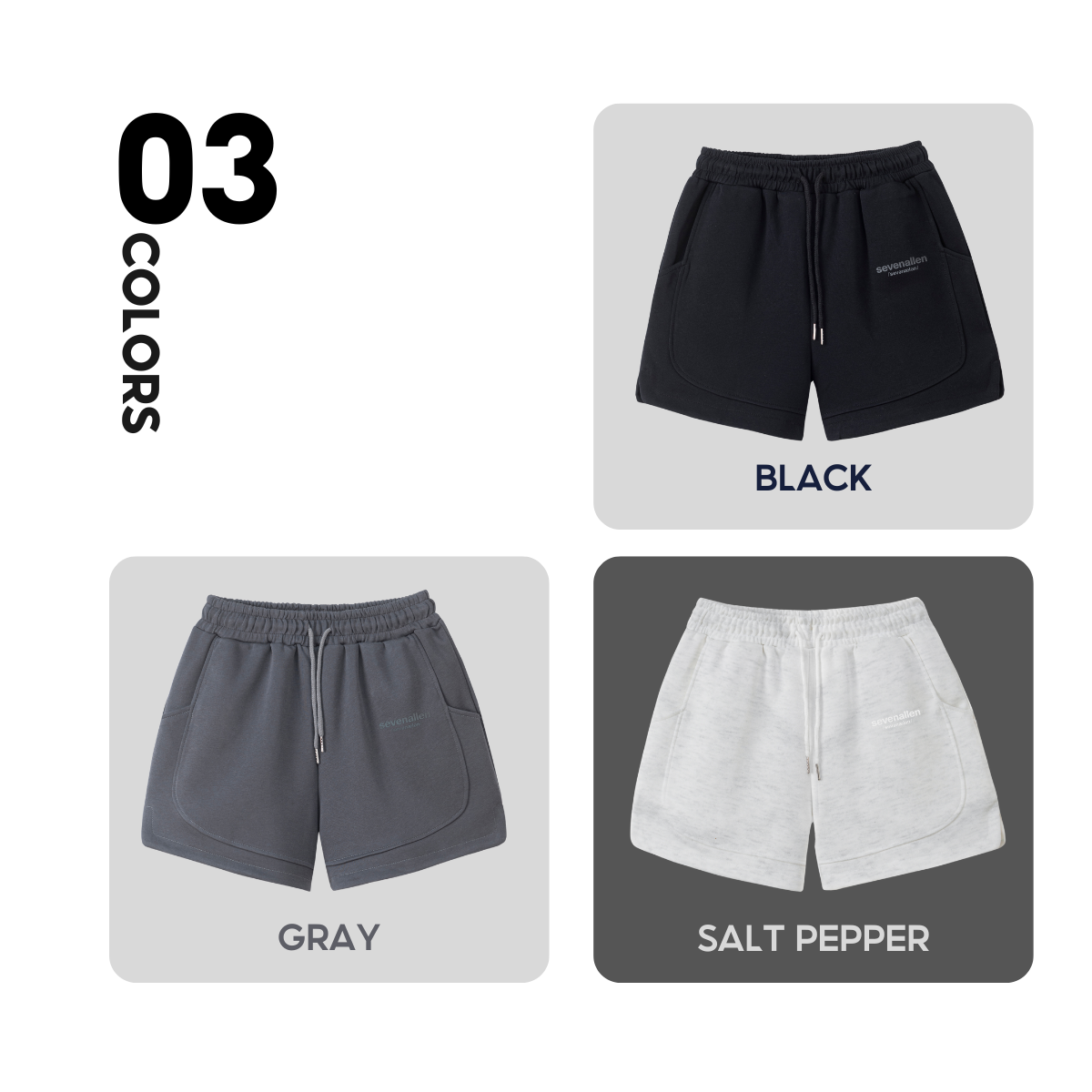 7allen Streamline Sweat Shorts Core Fleece Cotton