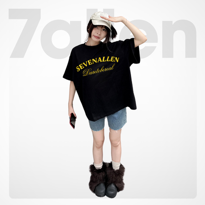 7allen Boxy T-Shirt 100% Cotton 250gsm, Embroidery Shirt