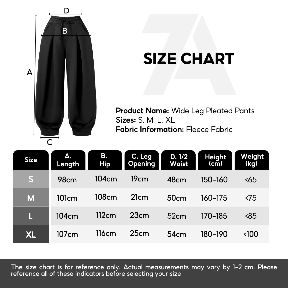7allen Pleated Sweat Pants Core Fleece - Toji Pants