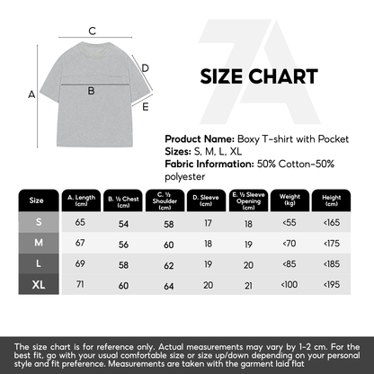 7allen Unisex Oversized T-Shirt Man With Pocket